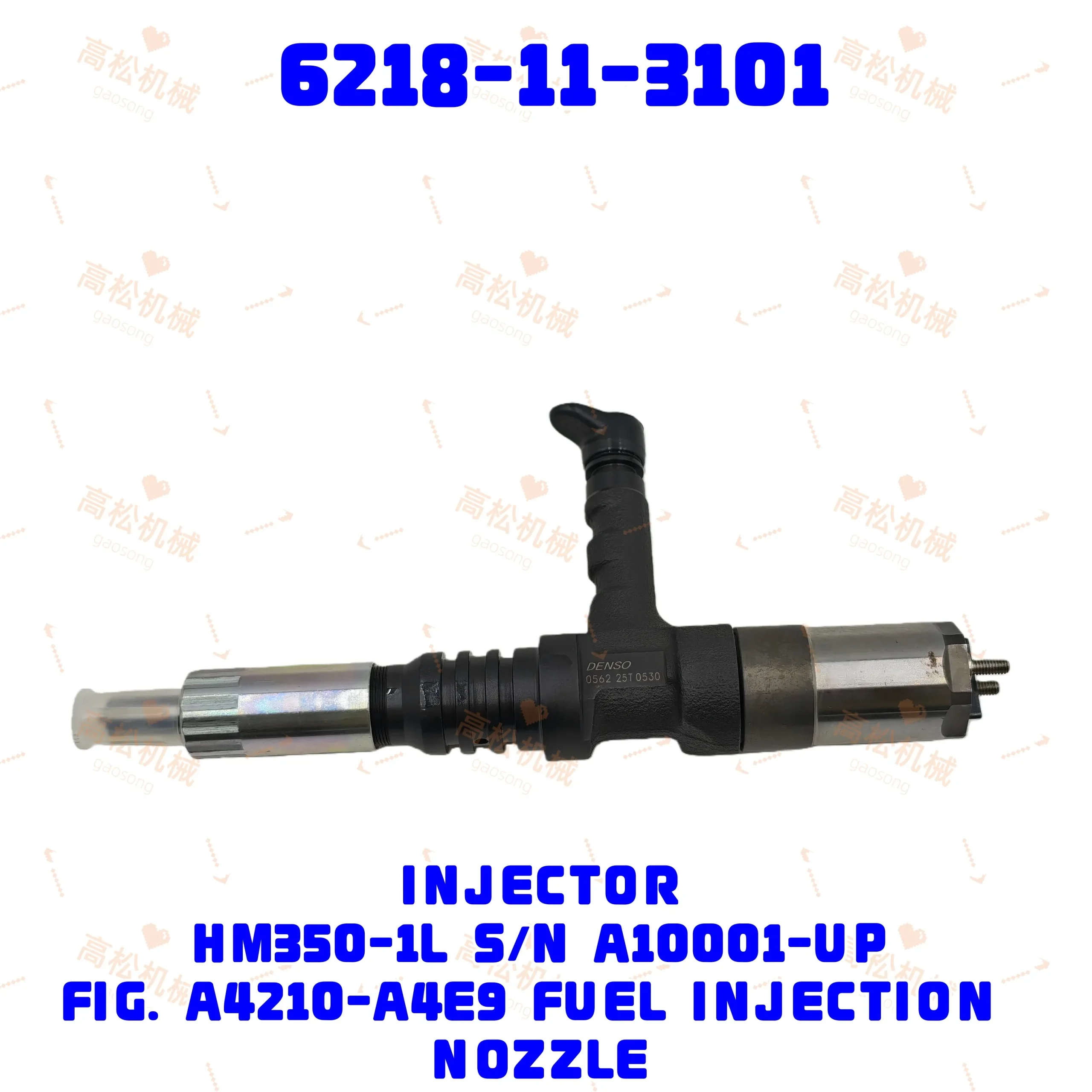 komatsu-part-6218-11-3101 6127-11-3104 6734-11-3110 6732-11-3300 6738-11-3090 6209-11-3100 6743-11-3320 6215-11-3620 6211-12-3520 6211-12-3500 INJECTOR ASS’Y SA6D140E-3J-7 SA6D140E-3CM-7  SA6D140E-3H-7  SA6D140E-3G-7  HM350-1L 	 FUEL INJECTOR	 FUEL INJECTOR