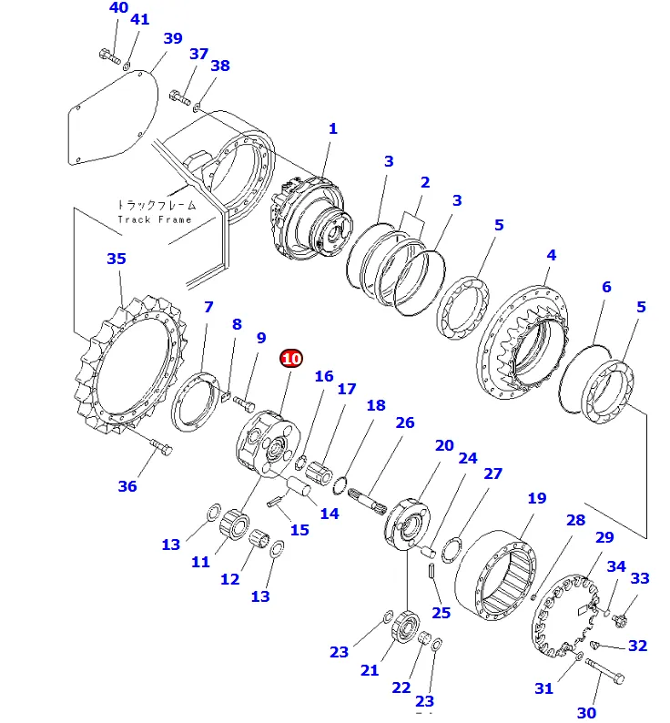 komatsu-parts-20Y-27-22170 CARRIER BR200S-1 BR300J-1 BR300S-2-M1 BR310JG-1  PC200-6 PC200-6H PC200-7 PC200LC-7  PC210-6  PC210-7-CG   PC600-7  PC600-6 PC600-6A  PC650LC-6  PC700LC-11  PC700LC-11E0  SWING MACHINERY AND MOTOR, (SUPPLY ONLY)  SWING MACHINERY AND MOTOR, SUPPLY PARTS
