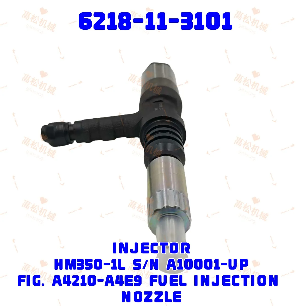 komatsu-part-6218-11-3101 6127-11-3104 6734-11-3110 6732-11-3300 6738-11-3090 6209-11-3100 6743-11-3320 6215-11-3620 6211-12-3520 6211-12-3500 INJECTOR ASS’Y SA6D140E-3J-7 SA6D140E-3CM-7  SA6D140E-3H-7  SA6D140E-3G-7  HM350-1L 	 FUEL INJECTOR	 FUEL INJECTOR