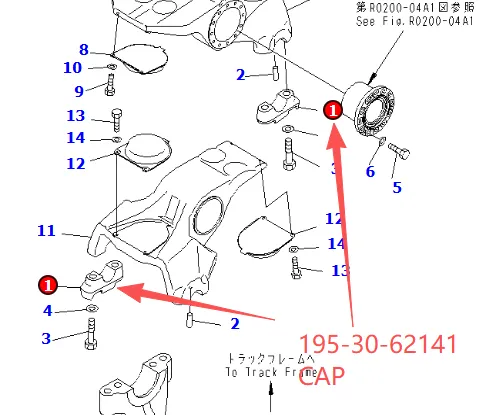 195-30-62141-CAP Komatsu Original Factory