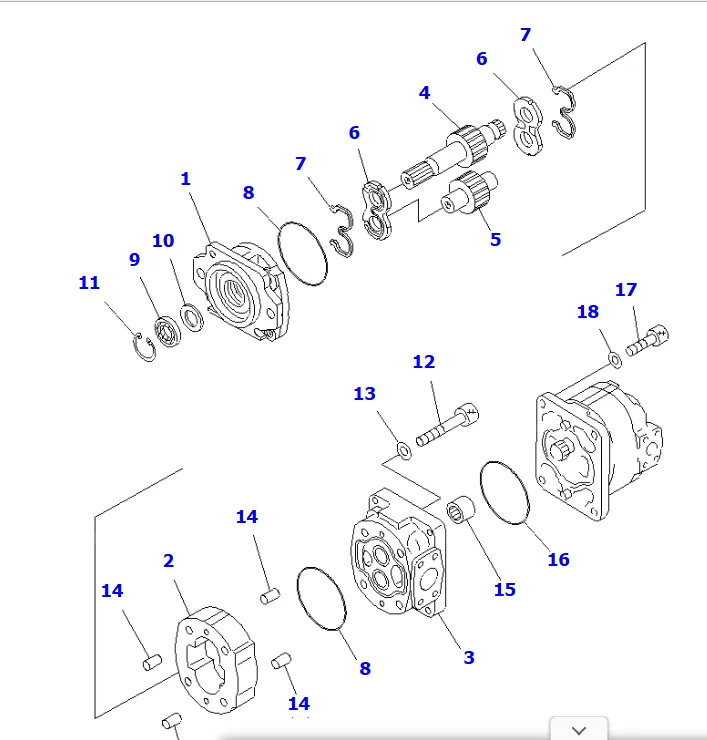 Komatsu HD605-5 pump assembly 705-52-31010