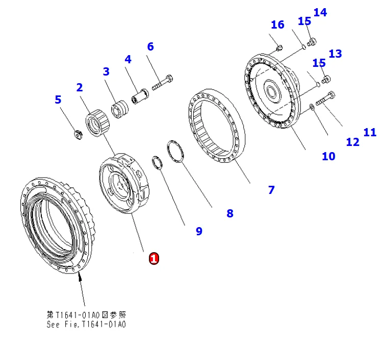komatsu-parts-209-27-71222 CARRIER BR300S-1B BR300S-2-M1 BR300S-1 PC750SE-6  PC750SE-7-M1  PC750SE-7  PC750LC-6  PC800SE-6  PC800SE-7-M1  PC800SE-8  PC800-6  PC850SE-8  PC850-8  CRUSHER MOTOR (3RD. CARRIER)  TRACK FRAME (FINAL DRIVE) (3RD CARRIER AND SPROCKET)   FINAL DRAVE ASS’Y (3ND CARRIER) (SUPPLY PARTS)