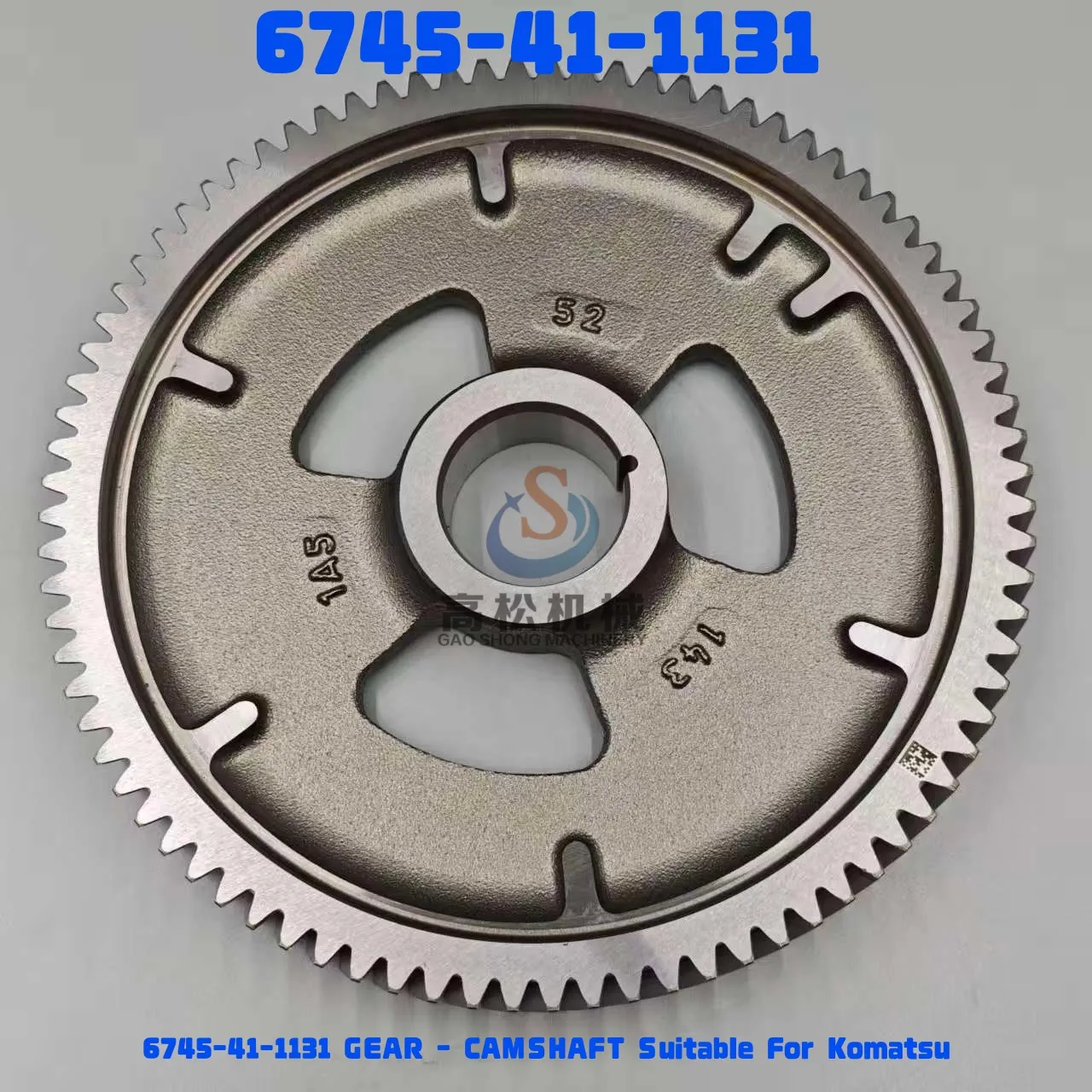 6745-41-1131 GEAR – CAMSHAFT Suitable For Komatsu 6745411131Compatible Models: SAA6D114E-3B-WT (BUILD 9K), SAA6D114E-3E (BUILD 9L), SAA6D114E-6A & SAA6D114E-6B (BUILD 9J)