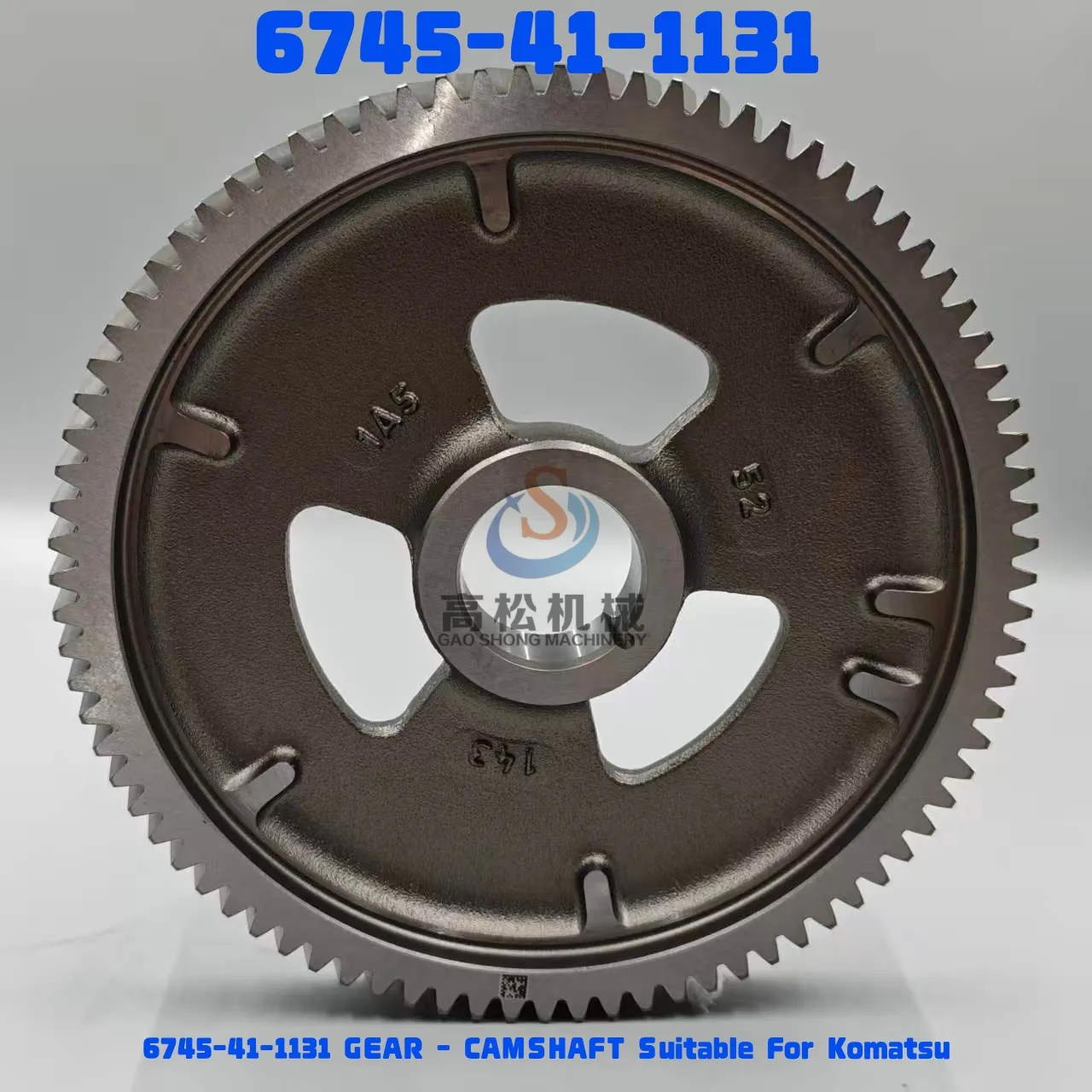 6745-41-1131 GEAR – CAMSHAFT Suitable For Komatsu 6745411131Compatible Models: SAA6D114E-3B-WT (BUILD 9K), SAA6D114E-3E (BUILD 9L), SAA6D114E-6A & SAA6D114E-6B (BUILD 9J)