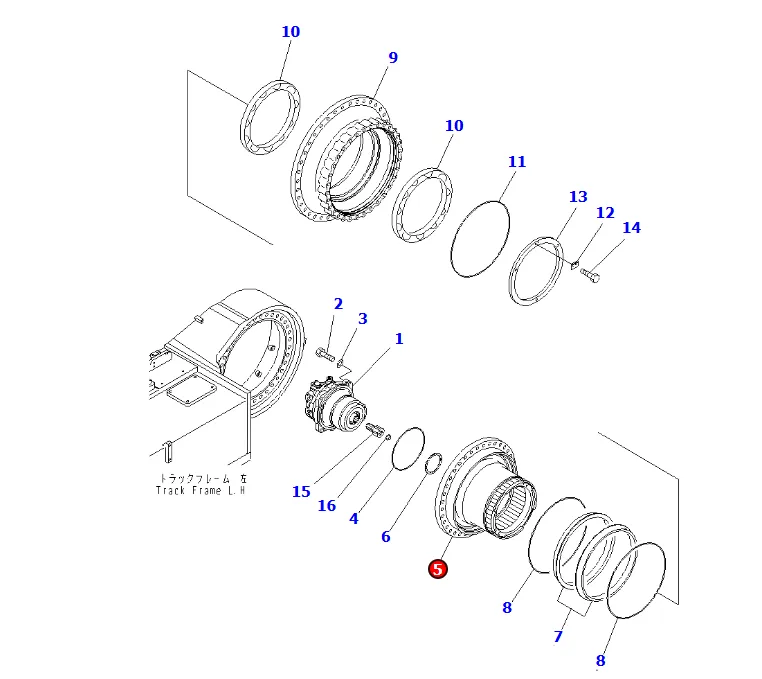 SHAFT 21N-27-31340 PC1250-7 PC1250-8 PC1250-8R TRACK FRAME (FINAL DRIVE) (SHAFT AND HUB) (L.H.) FINAL DRIVE